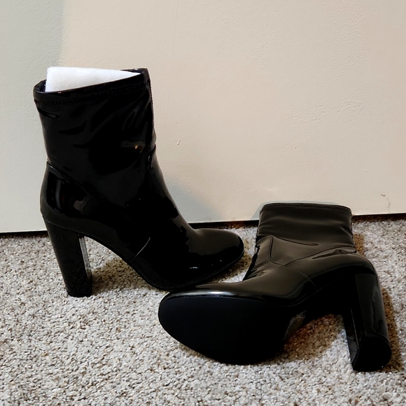 Call It Spring Shoes - Patten leather heeled boots